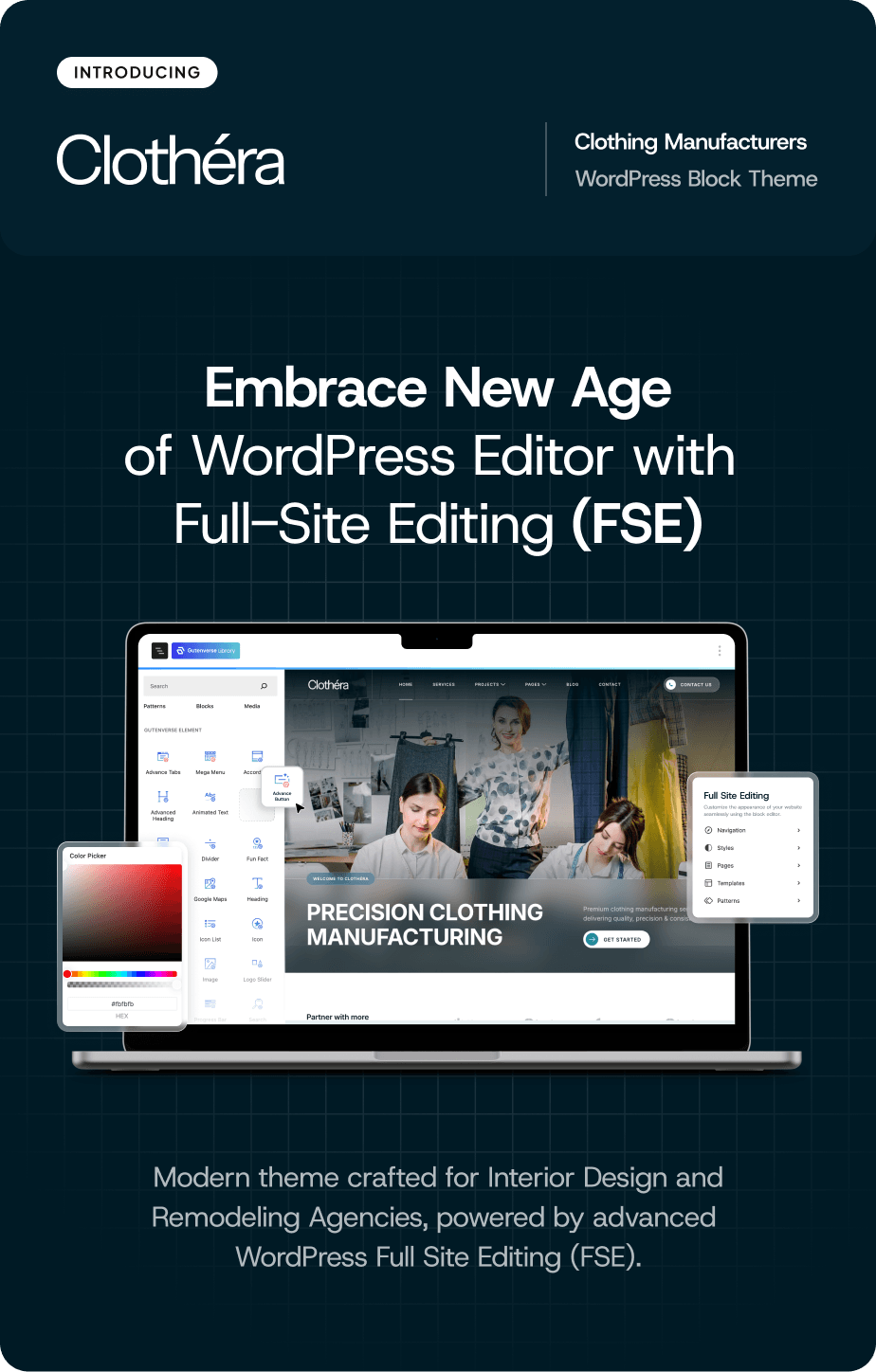 Clothera - Clothing Manufacturers Gutenverse FSE WordPress Block Theme - 4