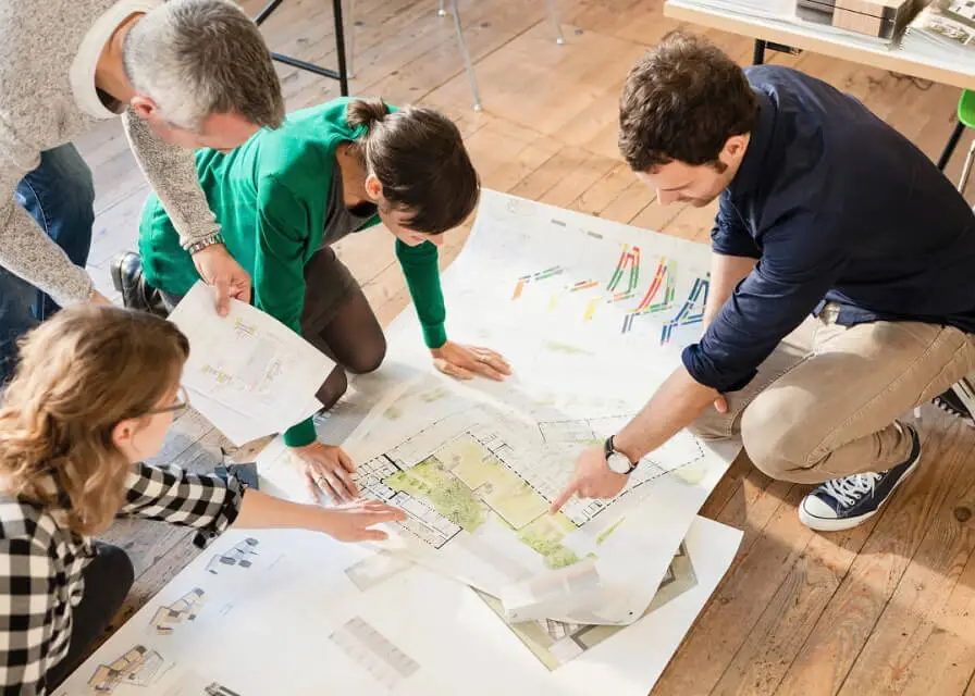 design team making plan for the design