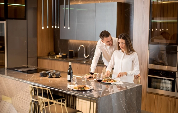 Sweet couple having a romantic