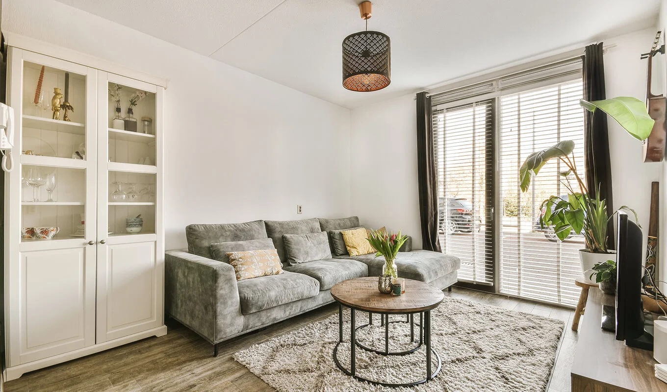 cozy vintage living room in apartment