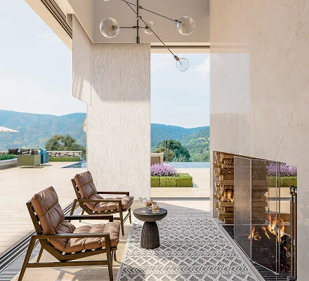 fire decor for the homie corridor interior