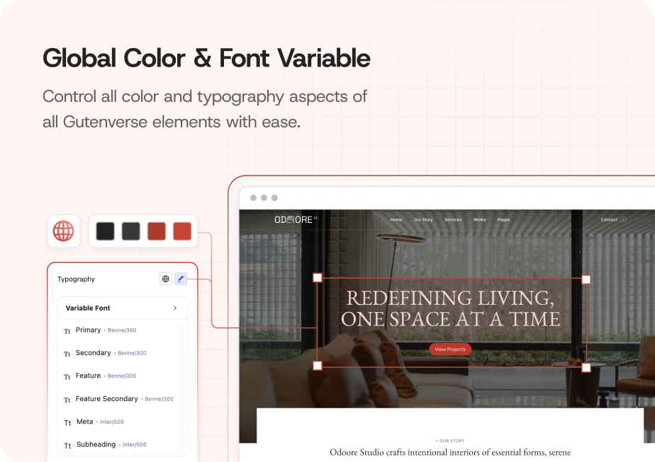 Odoore Studio – Architecture & Interior Design FSE WordPress Block Theme
