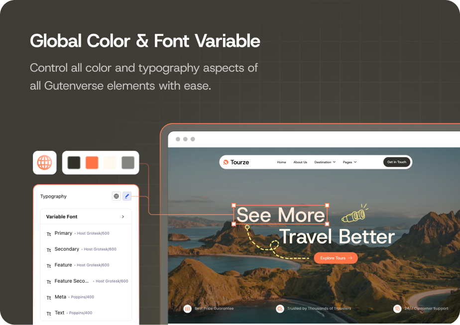 Tourze – Tour & Travel Agency Gutenverse FSE WordPress Block Theme