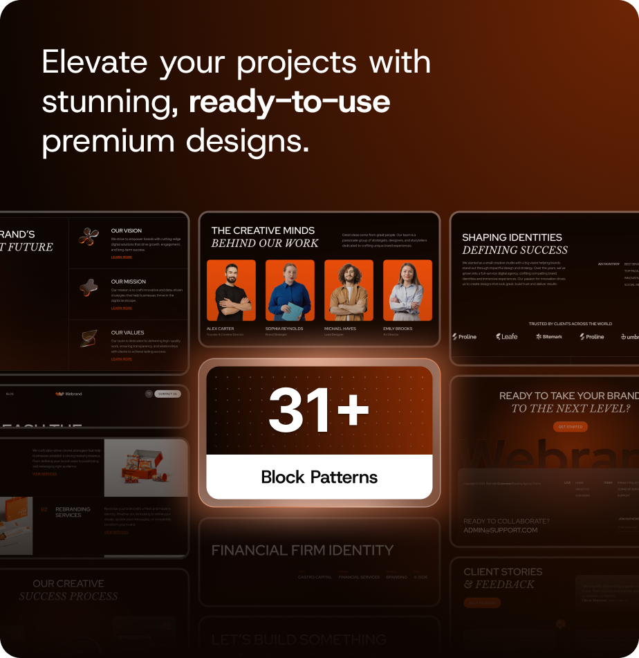 Webrand - Branding Agency Gutenverse FSE WordPress Block Theme - 6